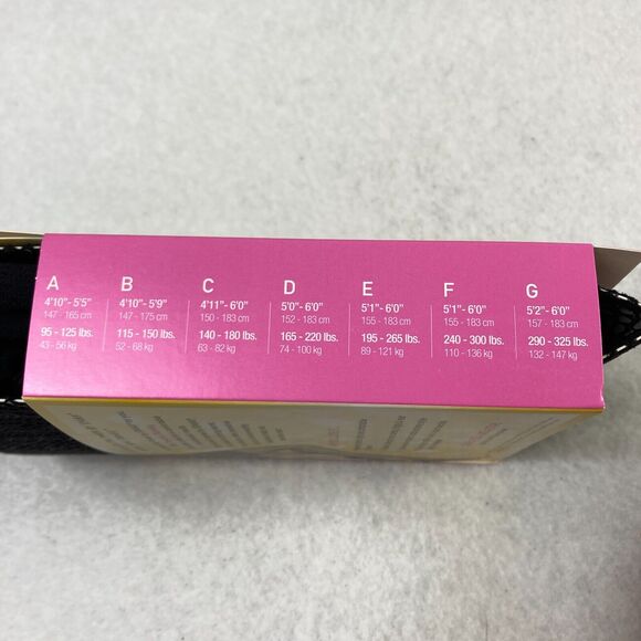 Star‎ Power By Spanx Women Size B Shaping Tights Black Open Weave Diamond Stripe - Picture 6 of 7